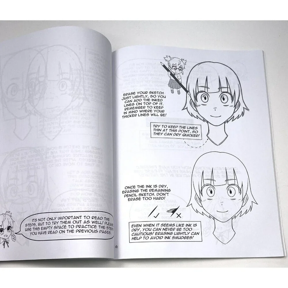 Lot 2 How To Draw Anime Part 1 & The Little Book of Manga Drawing Paperback EUC
